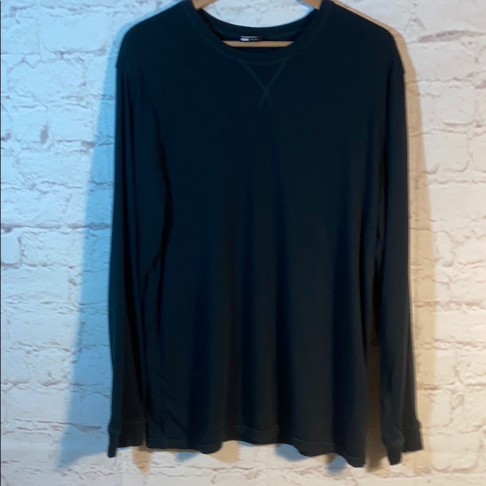 MENS HEAT KEEP DARK GREEN PERFORMANCE LAYER TOP